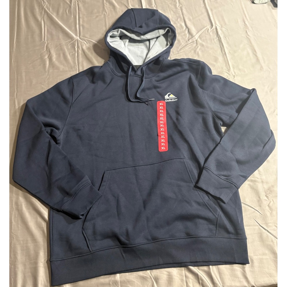 Quiksilver Mens XL Navy Blue 1969 A Touch of Paradise Graphic Hoodie New soft